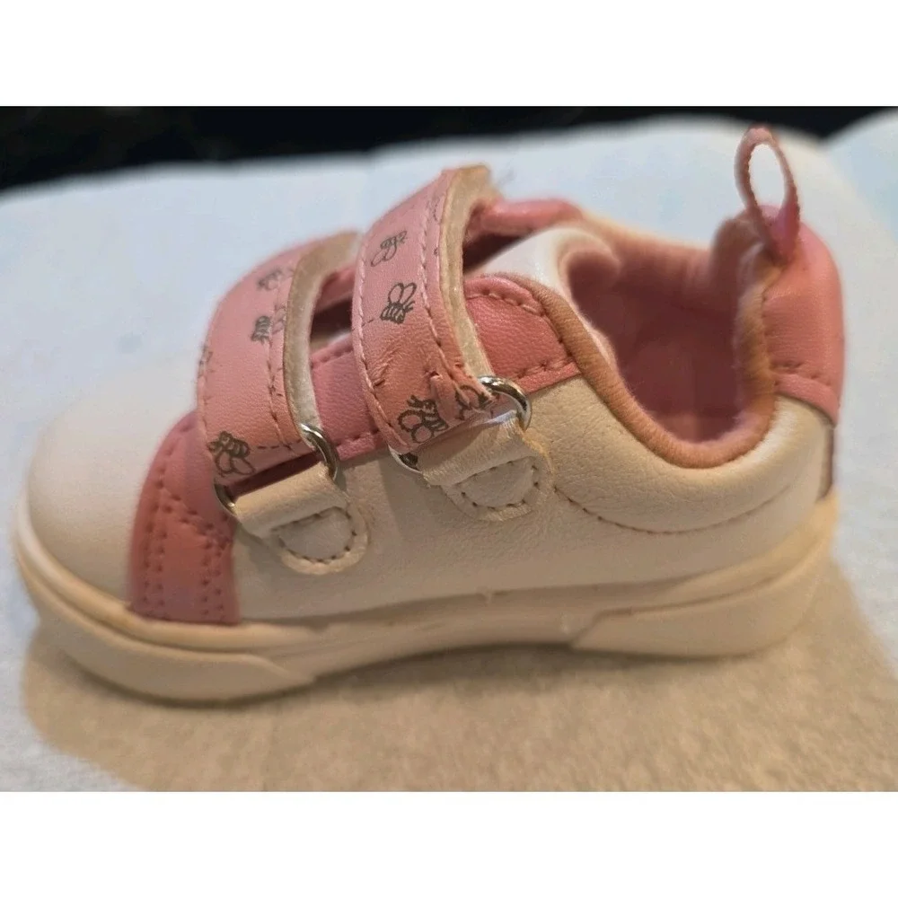 Disney Baby Winnie the Pooh Strap No Lace Sneaker Shoe Pink Size 3